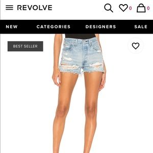Levi's distressed denim 501 shorts